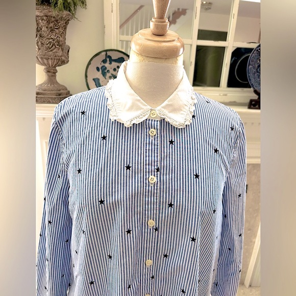 Kate Spade, Brooke Street Striped Cotton Button Down - Picture 2 of 8